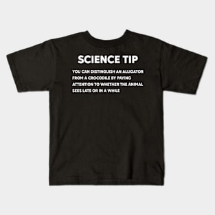 Crocodile Alligator Funny Science tip Kids T-Shirt